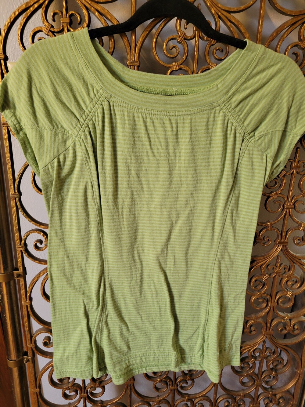 Green Striped Short Sleeve